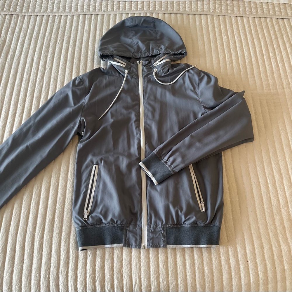 Men's Gray Hooded Jacket